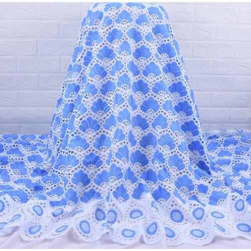 Zhenguiru Dry Cotton African Lace Fabric Bright Diamond Swiss Lace Fabric Embroidered Nigerian Fabric For Women Party A1944