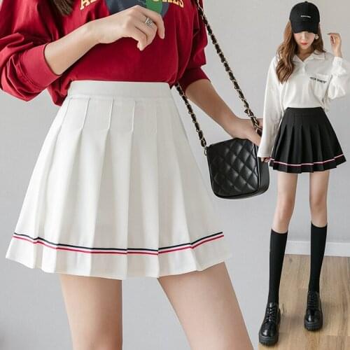2020New Summer Skirt High Waist Women Plaid Skirt Preppy Style School Uniforms Harajuku Fashion Pleated Skirt Dance Skirt XS-XXL