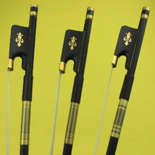 1pcs New PRO Black Carbon Fiber Viola Bow White Horse Hair High Quality Free Shipping