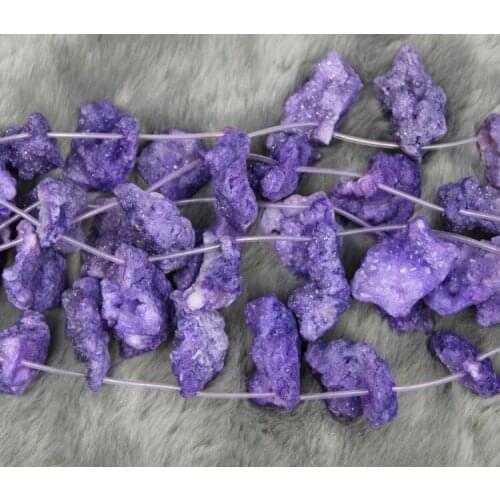 10pcs Purple Titanium Druzy Necklace Pendant Unique Quartz Crystal Necklace Pendant DruzyStone Beads Crystal Geode Necklace