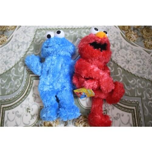 10pcs/lot Sesame street toy Elmo Big Bird Cookie Monster hand puppet 25cm doll Educational plush toy for children XMAS gift
