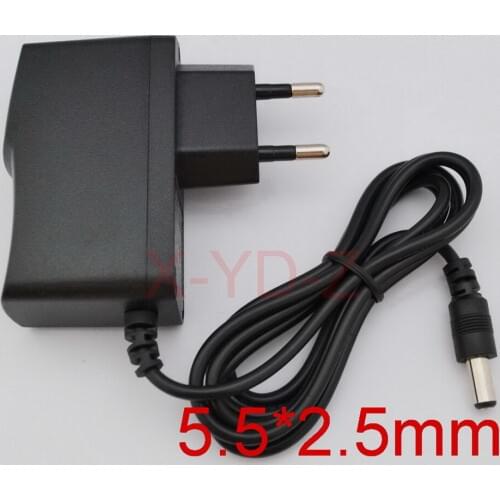 100PCS 3V1A New AC 100V-240V Converter power Adapter DC 3V 1A 1000mA Power Supply EU Plug DC 5.5mm x 2.1mm -2.5mm