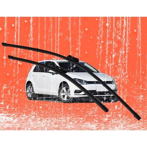 2 pcs Front Windshield Bracketless Wiper Blades Set 26"+18" Fit for VW Golf 7