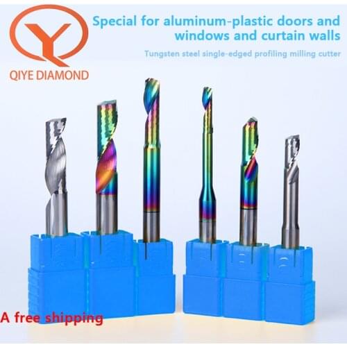 3mm~10mm Super Coated Single Flute End Mill HSS Milling Cutter for Aluminum Door Window Cutting CNC Aluminum Cutting Router Bit