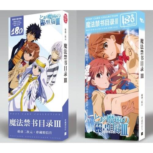 Anime A Certain Magical Index Postcard Post Cards Sticker Artbook Book Set Cosplay Prop Collectible for Women Men Gift New