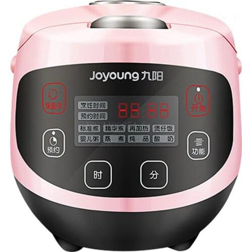 Pink 2L automatic mini rice cooker rice cooker electric Leben Porridge Cooking 8 menu 24H booting Ceramic Crystal Liner pot