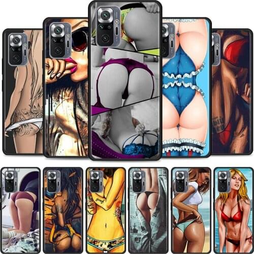 Case for Xiaomi Redmi Note 8 9 10 Pro 7 8T 9T Redmi 9 9i 8A 9A 9C 9T 10 9 Pro Soft Phone Cover Summer Sexy Girl Bikini Ass Art