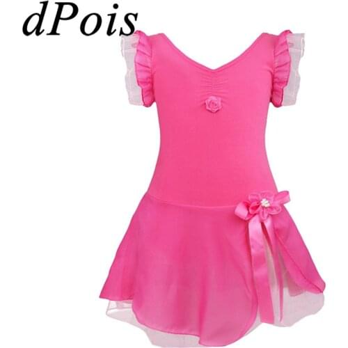 Kids Girls Ballet Dress Dancing Tutu Ballet Leotard Dress Girl Gymnastics Leotard Ballerina Ballet Clothing Childrens Dancewear