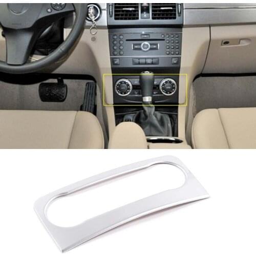 For Mercedes Benz GLK 2008-2012 Car Air Condition Adjust Button Switch Panel Frame Bezel Sticker Car Styling Accessory