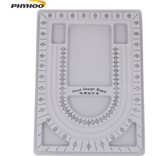 Flocked Bead Board Bracelet Beading Jewelry Organiser Tray Design DIY Craft Tool