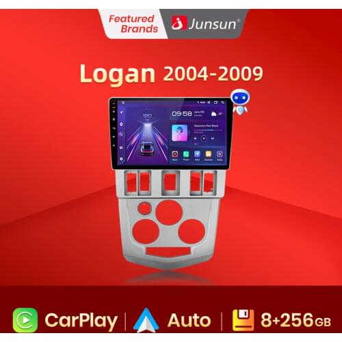 Junsun V1 2G+32G Android 10.0 Car Radio Multimedia Video Player For Renault Logan 1 Dacia Logan 2004-2009 Navigation GPS 2din