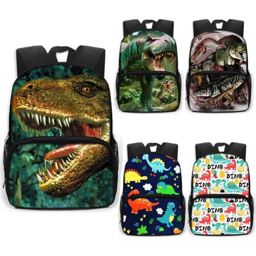 Cute Dinosaur Children School Bags for Boy Girls Kindergarten Backpack Canvas Shoulder Bag Daypack Kid School Backpack Book Bag