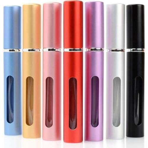 4ML Refillable Optical Plate Aluminum Perfume Glass Spray Bottle Cosmetic Metal Packaging Container LX1294