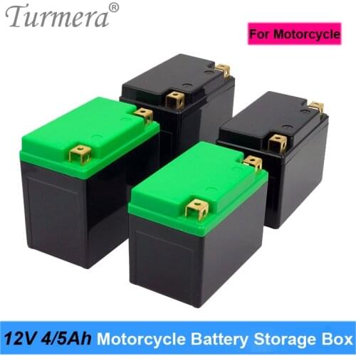 Turmera 12V 4Ah 5Ah 6Ah 7Ah Motorcycle Storage Battery Box Can Hold 10Piece 18650 Li-ion Battery or 5Piece 32700 Lifepo4 Battery