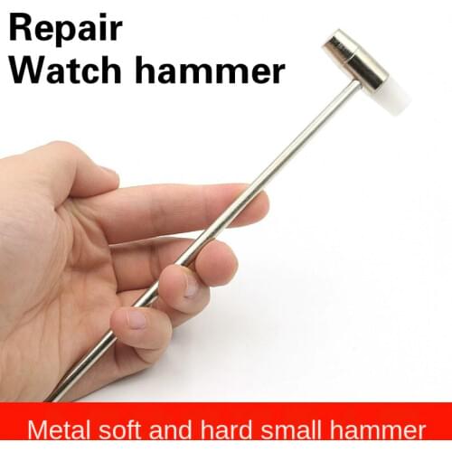 17CM Mini Hammer Soft and Hard Dual-use Professional Watchband Watch Bracelet Advanced Hammer Jewelry Watchmaker Repair Tool