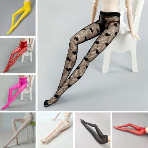 11.5" Doll Socks Floral Heart Love Print Pantyhose for Barbie Doll Accessory Fashion Stocking for 1/6 BJD Dolls Accessories Toys