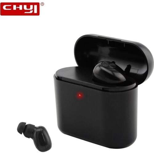 CHYI New Invisible Wireless Bluetooth Earphone Mini for Phone with 300 mAh Charging Box Portable