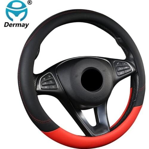 New Steering Wheel Cover PU Leather M Size Fit Lada VW Golf 4 6 Ford Focus 2 Kia Forte BMW e87 G30 Mitsubishi Lancer Mazda etc