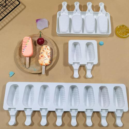 New Type Of Popsicle Mold Reusable Silicone Mold 8 Popsicle Maker DIY Mold Dessert Ice Cream Mold Ice Cream Making
