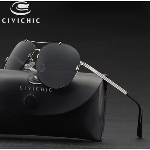Chic Polarized Sunglasses Women Rimless Men Driving Fishing Glasses Mirror Coat Eyewear for Police UV400 Gafas De Sol Mujer E230