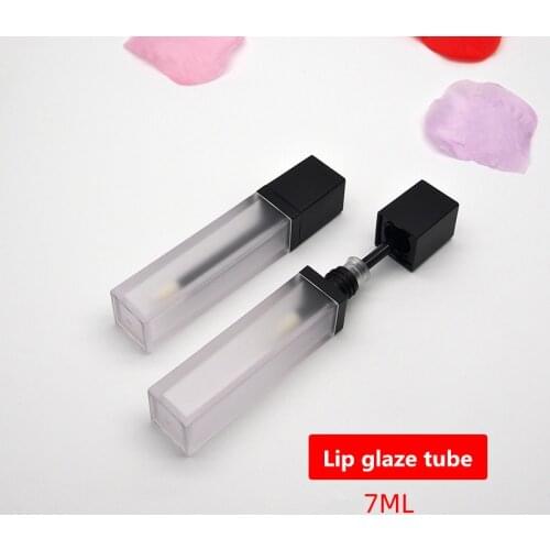 7ML Square Lip gloss tube Lip glaze containers DIY Lip honey bottle with lip brush Empty Cosmetics Containers
