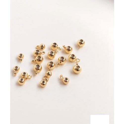 14K copper-clad gold belt ring silicone plug positioning adjustment beads diy handmade jewelry accessories material necklace bra