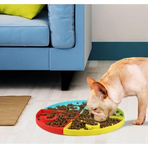 Anti-slip Anti-swallowing Feeding Bowl Portable Pet Dog Feeding Bowl Small Dog Slow Food Feeder Fish Bowl To Prevent Obesity