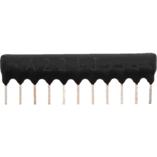 200pcs/lot DIP Network Resistor 11pin 1/8W 5% A11-102JP A102J 1K A11-222JP A222J 2.2K 1M 510R 2K 470R 150K DIP exclusion