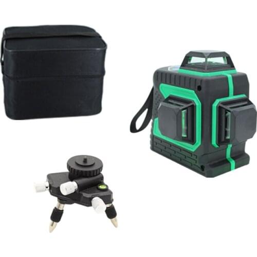 Green 3D 12 Lines Laser Level 360 Horizontal And Vertical Cross Super Powerful Thick Laser Level Bright Lines Outdoor