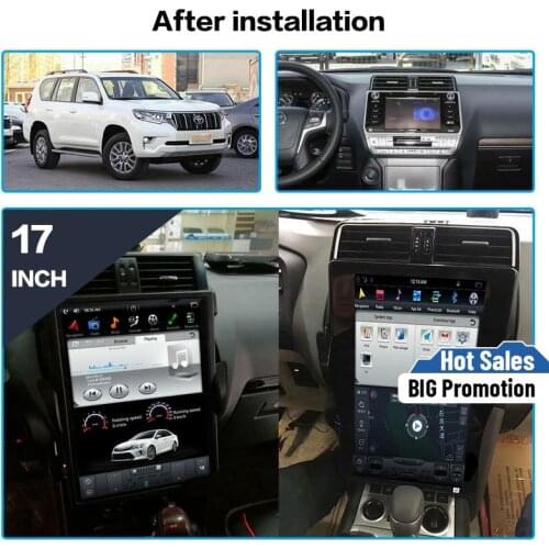 Vertical Tesla Style Android 9.0 Car multimedia GPS Player For TOYOTA Land Cruiser Prado 150 2018 radio tape recorder head unit