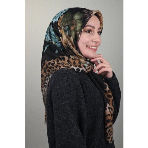 VERTU PATTERNED LINEN FLAMLI SCARF-DESEN-29-AVAILABLE in