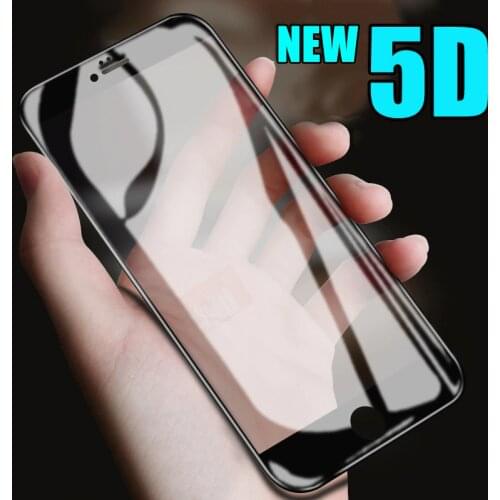 5D Curved Full Cover Screen Protector Tempered Glass For iPhone 7 8 6s Plus Protective Glass On The For iPhone 11 Pro XS Max XR