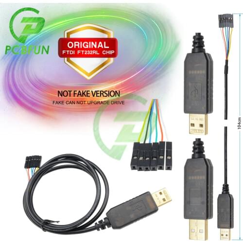 1M 6PIN Original 3.3V 5V FTDI FT232RL USB to TTL Replace RS232 Serial Adapter Module Cable For Arduino ARM for Raspberry Pi