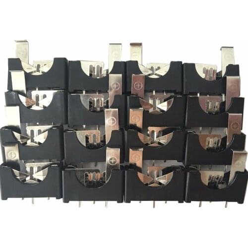 1200pcs/lot 3V CR2032 Button Coin Battery Socket Holder Case 2032 Batteries Storage Box Lithium Coin Battery Cell BS-5-2 3pins