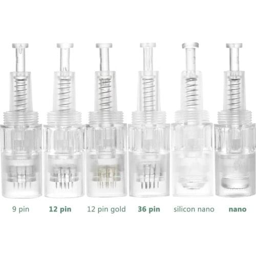 30pcs Screw Cartridge Replacement Round Nano cartridges needling Micro tiny needles 9/12/36 pin remove scar wrinkles for dr pen