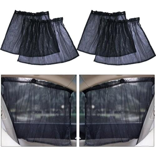 4x Car Trucks Window Sunshade Curtain Cover Sun Shade Shield Valance Curtain