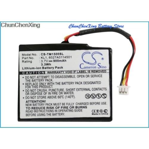 Cameron Sino 900mAh Battery 6027A0114501, KL1 for TomTom VIA 1405, 1405M, 1405T, 1435T, 1435TM, 1505, 1505M, 1505T, 1535T