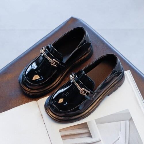 Shinning Childrens Shoes 2020 Girls Autumn New Princess shoes Fashion Square Leather Shoes Kids Soft Sole Princess Single Shoes