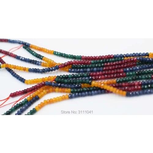 Loose beads colors jade roundel faceted 4*2mm 15" for DIY jewelry making FPPJ wholesale beads nature gem stone