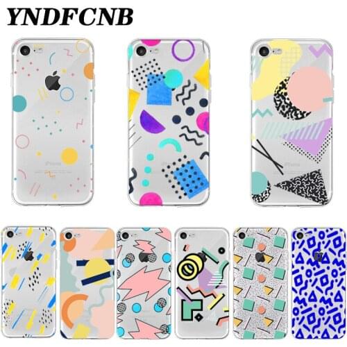 Retro Geometric Shape Coque Shell Phone Case For iPhone SE 2020 11 Pro X XR Xs Max 6 6S 7 8 Plus Soft Clear Cover Mobile Cover