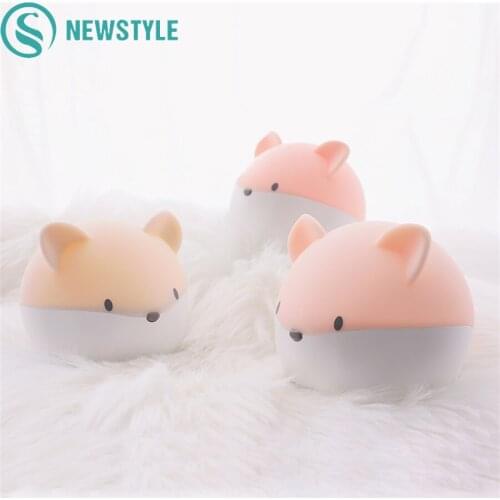 Colorful Silicone Night Light Timing Touch Dimming Bedroom Bedside Decorative LED Table Lamp Cute Toy Gifts For Children