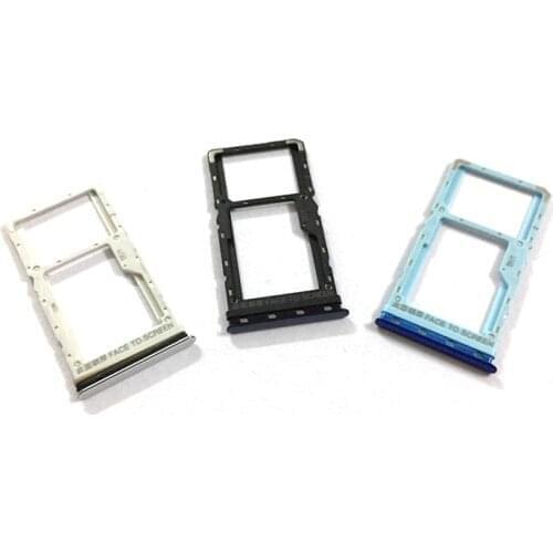 10PCS Sim Tray Holder For Xiaomi CC9E / Mi A3 SIM Card Tray Slot Holder Adapter Socket Repair Parts