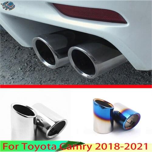 For Toyota Camry 2018 2019 Stainless Steel exhaust muffler tip A set of 2 PCS