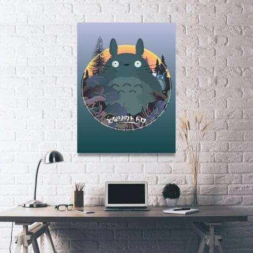 Home Decoration Cinema Anime Totoro Canvas Classic Paintings Cute Wall Art Poster Modular Picture Frame For Bedside Background