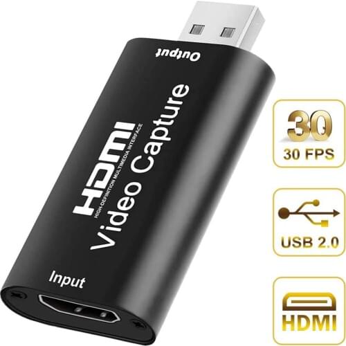 HDMI to USB Audio Video Capture Cards 1080p USB2.0 for PS4 Game DVD Camcorder HD Camera Recording Live Streaming