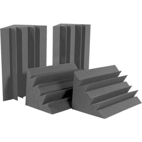 Quality 12 Pcs Black Bass Sponge For Corner Wall, Sound Absorbing Studio Sponge