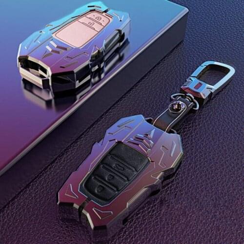 Leather + Zinc alloy Car Key Cover Case For Toyota CHR Hilux Fortuner Land Cruiser 200 Camry Corolla Crown RAV4 Highland