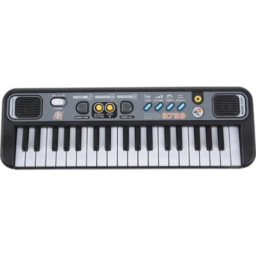 Multifunctional Mini Electronic Piano With Microphone Abs Children Portable 37 Keys Digital Music Electone Keyboard Gift