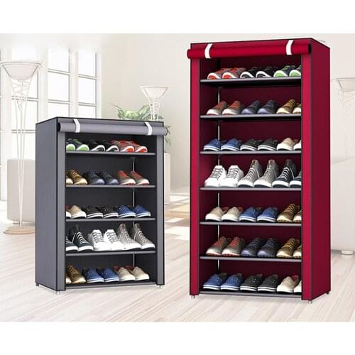 Multi-layer Simple Shoe Cabinet DIY Assembled Space-saving Shoe Organizer Shelf Home Dorm Storage Closet Dustproof Shoes Rack