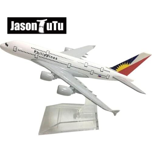JASON TUTU 16cm Philippines Airbus A380 Airplane Model Plane Model Aircraft Diecast Metal 1/400 Scale Planes Dropshipping